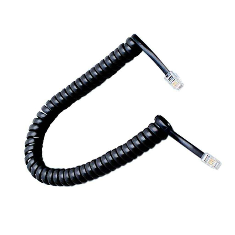 2Meters Black RJ11 4C Plug Modular Telephone Extension Phone Cord Cable Line