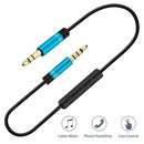3.5mm Jack Audio Cable 1.2m Stereo Aux Plug Cables With Microphone HandsfreeA7F3