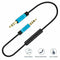 3.5mm Jack Audio Cable 1.2m Stereo Aux Plug Cables With Microphone HandsfreeA7F3