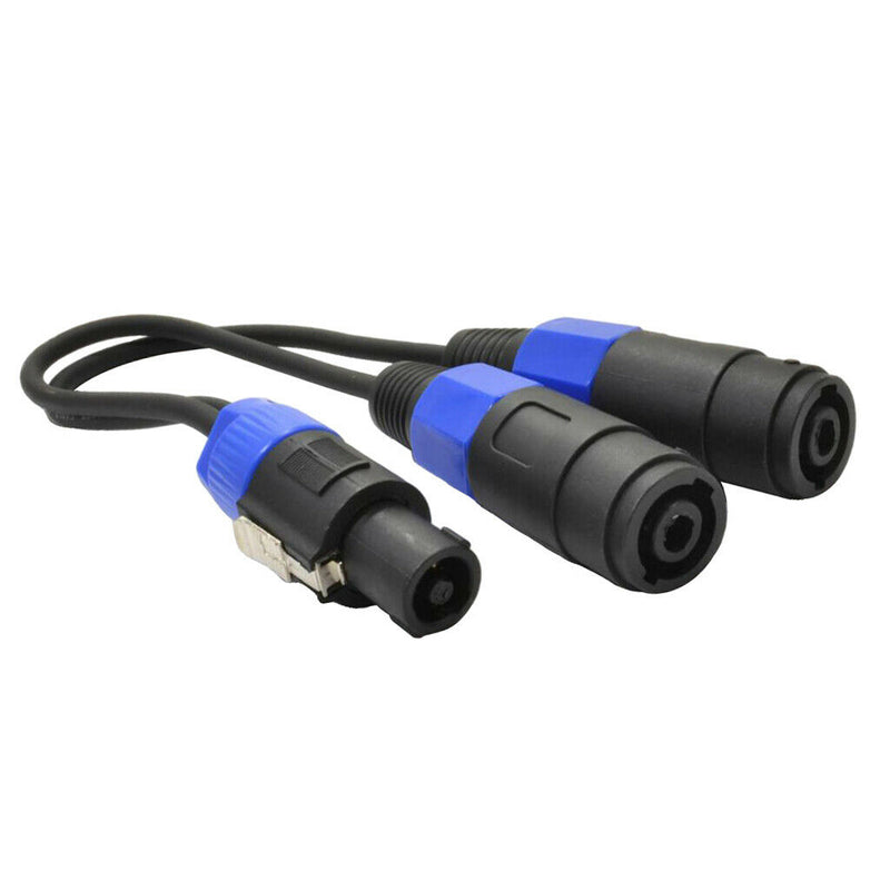 2pcs PA Splitter Male to Dual Female Speakers Cable Cord Amplifier Black