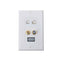 1080p Single Port 1-Port HDMI Wall Plate RCA F Audio Dual Ethernet RJ45 Jack
