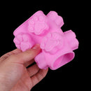 10holes Lovely Dog Paw Soap Cookies Chocolate Silicone Form Cake Decorating ME