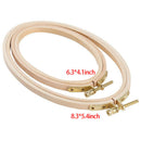 2 Pieces Oval Embroidery Hoops Include 1 Piece 8.3 X 5.4 Inch and 1 Piece 6