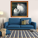 White Cat 5D Diamond DIY Painting Kit Home Decor Craft 35 X 35cm