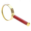 50mm 8X Handheld Magnifier with Wooden Handle Metal Frame Glass Loupe Magni R5F4