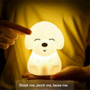 1X(Colorful Dog Led Night Light Animal Light Usb Rechargeable Silicone Soft