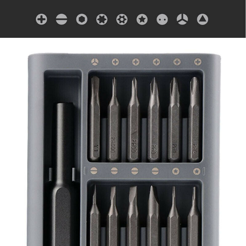 24 in 1 Fine Repair Screwdriver Set Aluminum Alloy Housing Precision Magnet K8R1