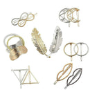 14pcs Simple Hair Clips Korean Geometric Leaf Hairgrip Hairpins Barrettes