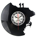 1X(Timelike Large Decorative Wall Clocks Vinyl Record Clock Climbing Shape