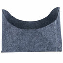2 pieces felt basket for firewood, firewood basket, oval shape, with two ha
