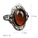 Zinc Alloy Oval Pendant Ring, Color Change Mood Necklace Choker Emotion Jewelry