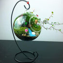 Glass Ball Tea Light Holder Candle Sand Micro Landscape Bottle, 8cm_Round