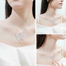 Two-tone Wings of the Angel Heart Knot Necklace Pendant For W Girls I0B7 El Y9A1