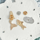 Cartton Enamel Shark Icon Shiny Fairy Tale Animal Brooch For Girl Jacket Ba