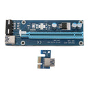 PCI-E 1x to 16x Mining Machine Extender Riser Adapter w/15Pin-4Pin Power Cable