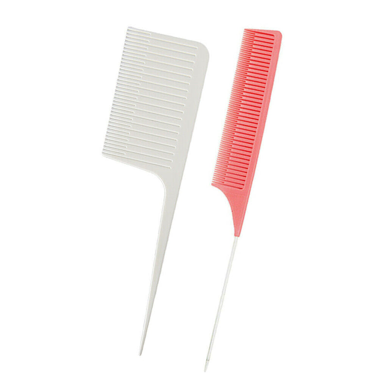 2 Pieces ABS Heat-resistant Fine Weaving Highlighting Foiling Hair Comb Tool