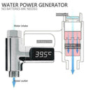 LED Display Electricity Celsius Flow Self-Generating Water Shower  Thermome B2I7