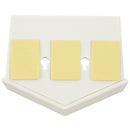 Duo Wood House Sparrow Bird Key Ring + Key Holder + Whistle - White+Yellow  L5X4