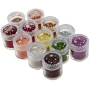 12 x Fine Acrylic Glitter Powder for Nail Art Tips Design , Decoration Glit