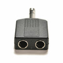 1/4" Stereo Plug Adapter to 2-way 6.35mm Stereo Jack Headphone Y Splitter ES