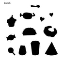 Lunch Metal Cutting Die Frame+Silicone Stamp Embossing Craft Scrapbooking