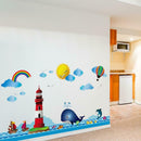 Ocean Underwater World Waterproof Self-Adhesive Wall Stickers DIY Decals