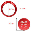 1X New For Audi A4 A6 Q5 A7 Car Start Stop Engine Switch Red Push Button Cover