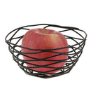 Metal Iron Wire Storage Fruit Vegetable Basket Serving Storage Bowl,Black