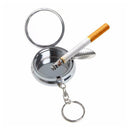 Mini Pocket Portable Round Cigarette Ashtray Keychain Gifts Steel Hot Stain J3I6