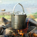 Camping Tableware Hiking Hanging Pot Kettle Tea Compact Campfire Cups Plates