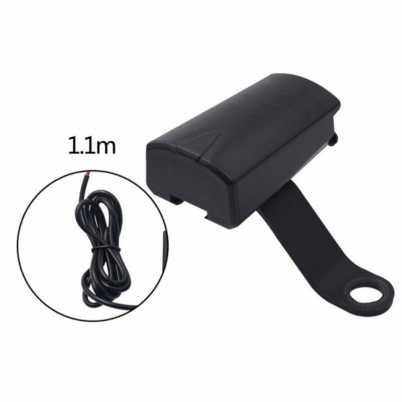 2PCS Motorcycle Rearview Mirror Waterproof Mobile Phone Charger USB Indicator