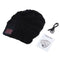 Unisex Winter Dual Fabric Wireless Bluetooth4.0 Music Horizontal Grain Hat A