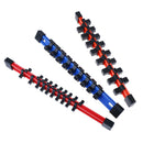 3PC Mountable Sliding Holder Rail Rack Tool Storage 1/4 3/8 1/2 Socket Organiz%!