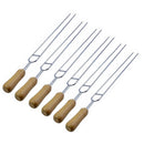 Useful U Shape Wooden Handle Stainless Steel BBQ Tool Set BBQ Roast Barbecu