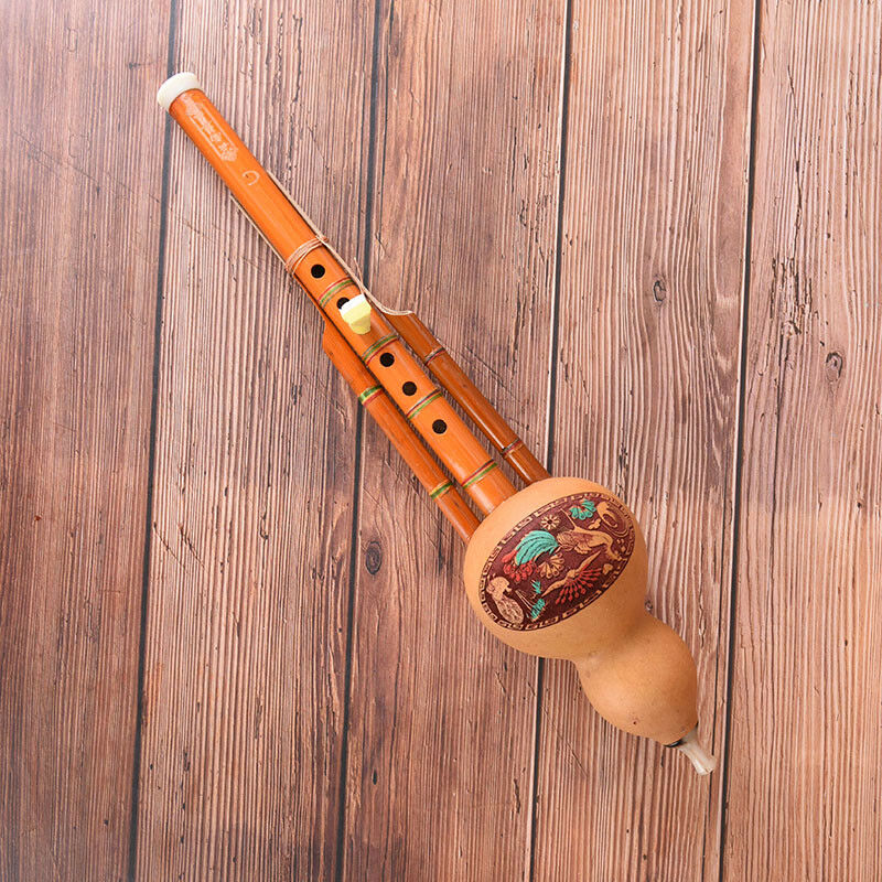 profeesional chinese hulusi gourd cucurbit flute c key ethnic instrument G.ES