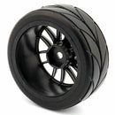 4pcs 12mm Hub Wheel Rims & Rubber Tires For RC 1/10 On-Road Touring Drift C J3H9