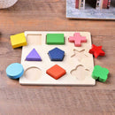 Wood Geometric Shapes Sort Math Montessori Puzzle Kids Educational Toys (1)