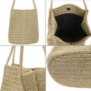 Straw Beach Bag, Summer Women Bag Shoulder Bag Handbag Girl Bag Female Bag khaki