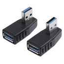5 in 1 USB 3.0 A Male to Female 90 Degree+Straight Angled Adapter Connector
