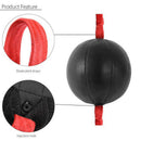 Double End Boxing Speed Ball Punching Bag Dodge Gym Training Black Pu Leather Cy