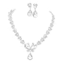 Necklace and earrings Rhinestone Butterflies Decorative accessory for weddi