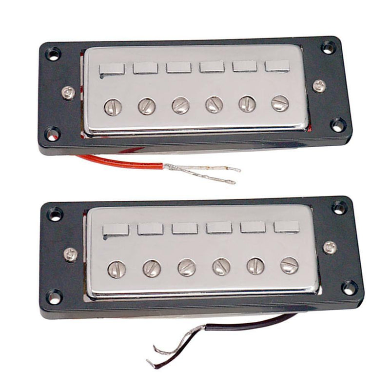 Set Mini Humbucker Pickup Bridge and Neck for 6 String Bass Guitar DIY Parts