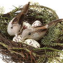 2Pcs Plastic Bird Nest 4Pcs Artificial Birds 10pcs Eggs Nature Craft DIY