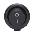 5 Pcs SPST Black Button On/Off Round Rocker Switch AC 6A/125V 3A/250V