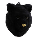 Mini Cute Realistic Simulated Black Plush Furry Lifelike Bear Head