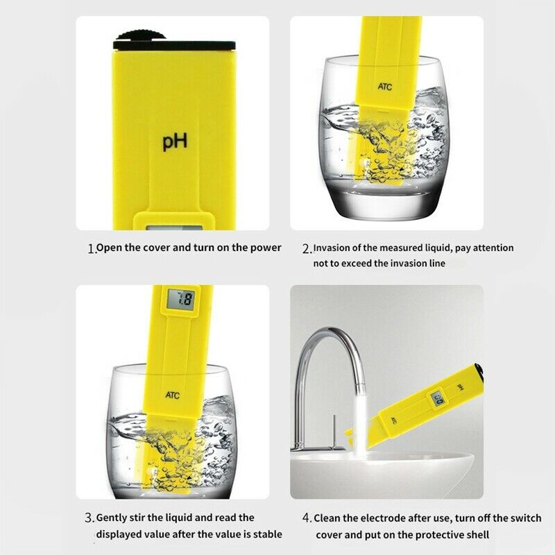 Digital PH Meter PH Tester 0.01 PH Accuracy Water Quality Tester with ATC f