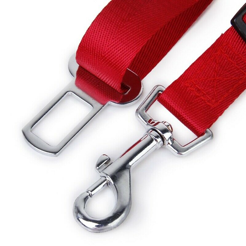 Safety Belt Restraint Leash Adjustable for Dog Accessory Car(Red) Z1U9