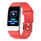 Waterproof Smart Bracelet Blood Pressure Smart Watch Sleep Monitor Red