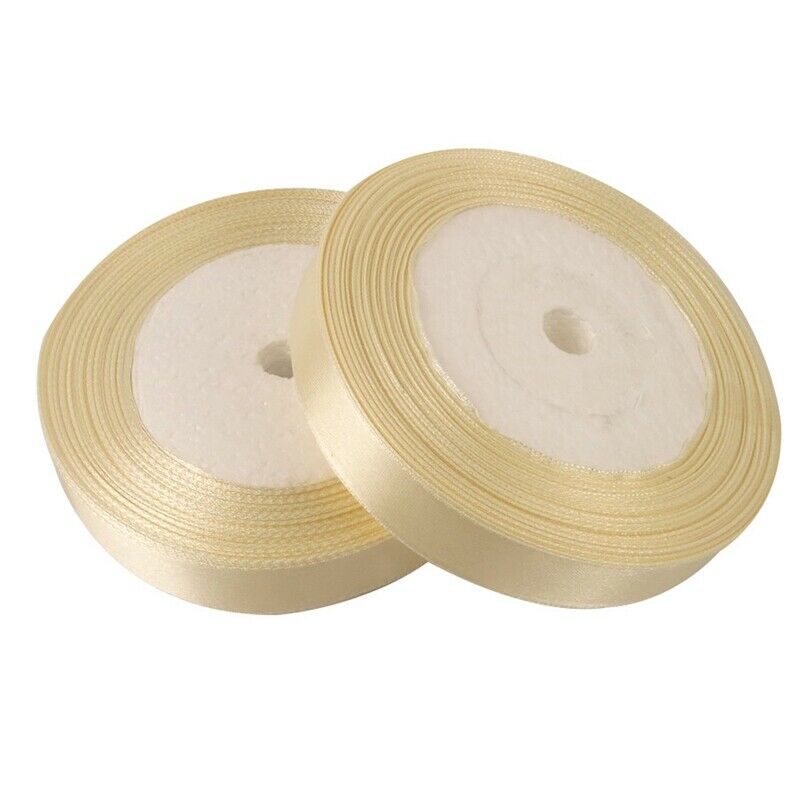 1 roll Silk Satin Ribbon 15mm 22 Meters for Wedding Partyï¼ˆcreamy-whiteï¼‰