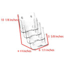Clear 4-Tier Brochure Holder Literature Holders Flyer Holder Plastic Displa